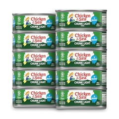 Wild Caught Chunk Light Tuna 5 Ounce Cans 10-Count – High Protein 100% Classic