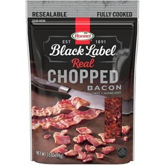 Hormel Black Label Fully Cooked 100% Real Chopped Bacon, Natural Smoked, 3.5 Oz