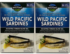 2-PACK WILD PACIFIC Sardines Skinless in Extra Virgin Olive Oil 6-can 4.4oz each