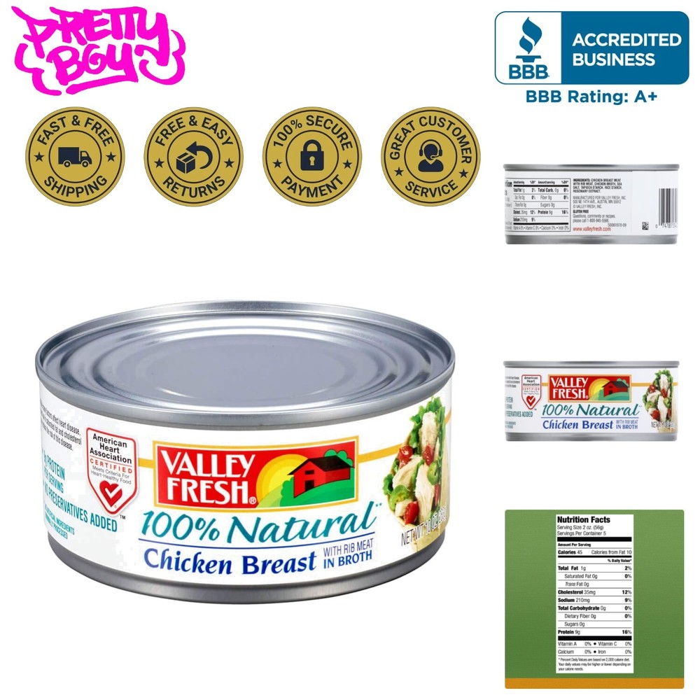 Natural 10oz Canned Chicken Breast in Broth – Delicious & Easy Preparation
