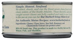 Bar Harbor, Clams Whole Gourmet Ocean, 6.5 Ounce