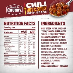 Hearty Hot & Spicy Chili with Beans, 16.5 oz Can – 12 Pack for Quick Meals
