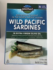 Wild Planet Sardines in Extra Virgin Olive Oil 4.4 Ounce Cans, 18 Packs EXP 4/30