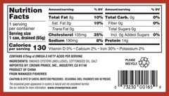 Ocean Prince Smoked Oysters in Cottonseed Oil, 3-Ounce Cans Pack of 18