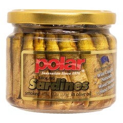 MW Polar Naturally Alder Wood Smoked Brisling Sardines 9.5 Ounce (Pack of 6)