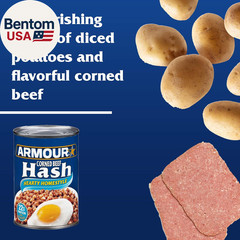 Star Corned Beef Hash, Hearty Homestyle, Canned Food, 12 – 14 OZ Cans