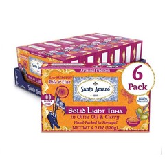 Santo Amaro – Artisanal Wild Tuna Fillets in Olive Oil 4.2 Ounce (Pack of 6)