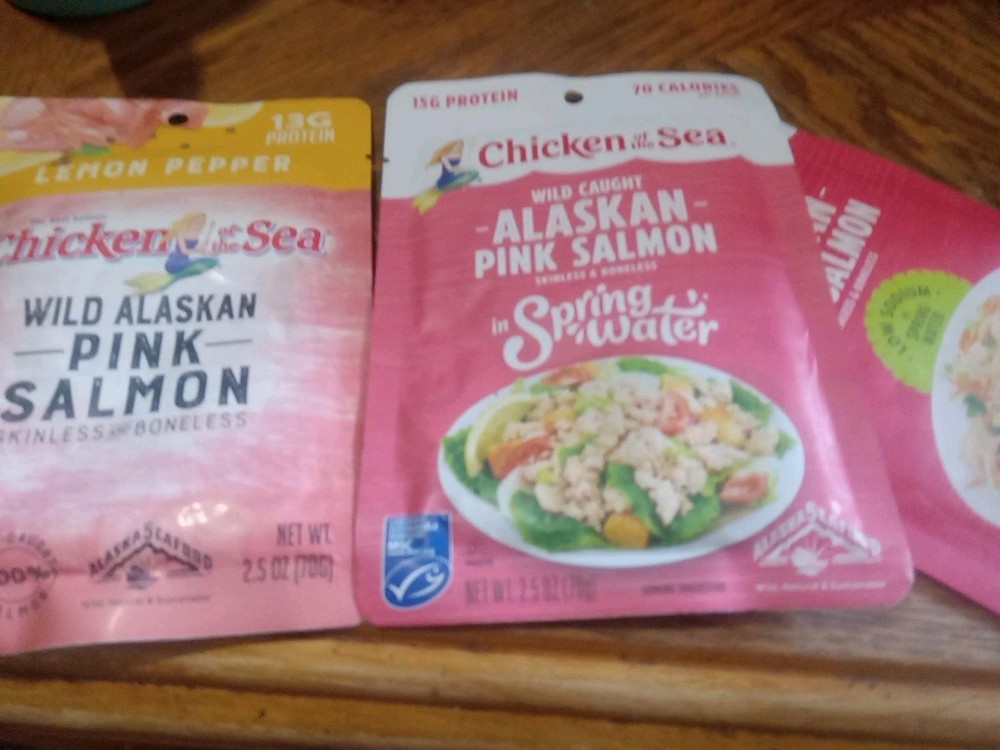 FOOD: Wild Alaskan Pink Salmon Chicken of the Sea & Lemon Pepper (5 Packs)