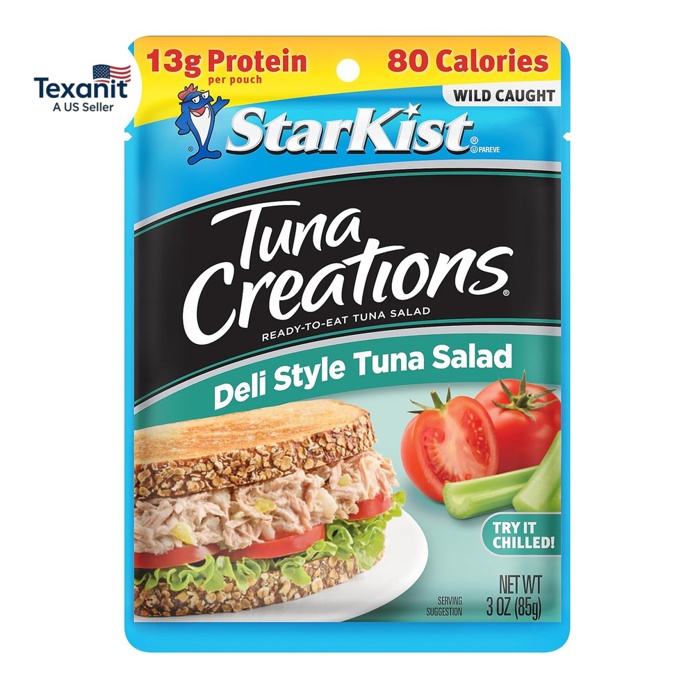 Tuna Creations Deli Style Tuna Salad Pouch (3 Oz – 1 Pack) Wild Caught, High Pro