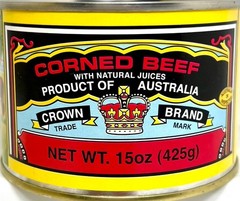 Crown Brand Corned Beef with Natural Juices 15 oz~09/2027