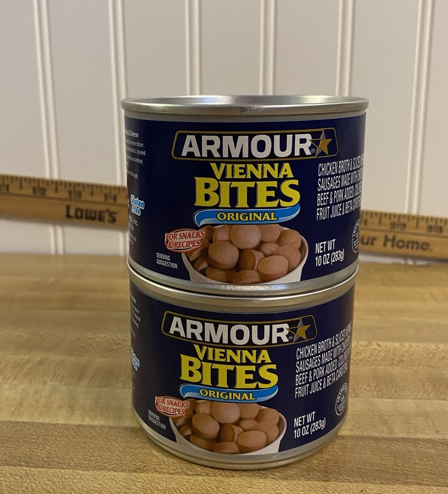 Four Cans of Armour Star Original Vienna Bites, Canned Sausage, 10 OZ Ea. Can