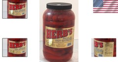 Spicy Red Hot Pickled Sausage Jar 1 Gal.