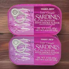 3X Trader Joe’s Sardines In EVOO Olive Oil With Smoke Flavor 3 Cans Wild Caught