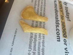 french fries shaped like feet that a child drew