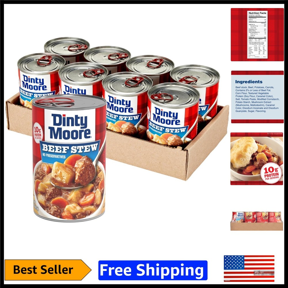 15 oz Beef Stew, 8-Pack – Delicious, Hearty, Gluten-Free & Protein-Packed