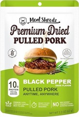 Meat Shredz Premium Dried Pulled Pork Black Pepper Flavor