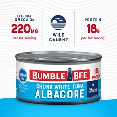 Bumble Bee Chunk White Albacore Tuna in Water, 12 oz Can Pack of 12 – Wild Ca…