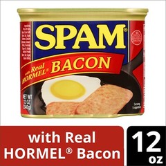 SPAM Bacon Enhanced Luncheon Meat – Protein-Rich, Fully Cooked, 12 oz (9 – Pack)
