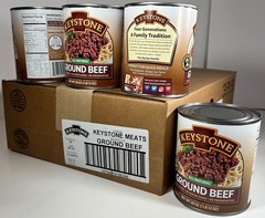 Keystone Meats All Natural Heat and Serve Ground Beef 28 oz – Fully Cooked Ca…