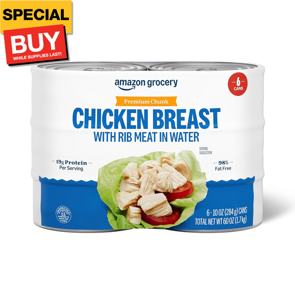 , Premium Chunk Chicken Breast, 10 Oz (Pack of 6)