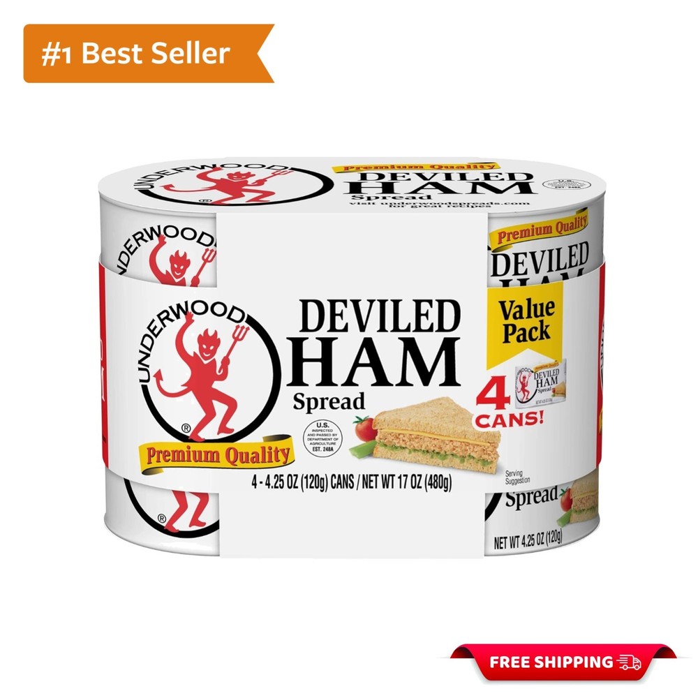 Savory Deviled Ham Spread, 4.25 Ounce (4 Pack) – Ideal for Dips & Sandwiches