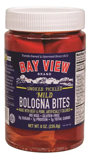 Bay View Packing 8 oz Pickled Bologna Bites (4 pack of 8oz jars)
