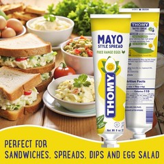 Thomy Mayonnaise 6oz 2-Pack – Original German Mayo in Convenient Squeeze Tube…