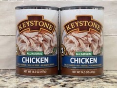 2 Cans – Keystone All Natural Chicken 14.5oz ✅No Preservative Fully Cooked Food✅