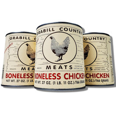 4 Pack Grabill Country Meat Boneless Chicken Cooked in Natural Juices 27 oz Can
