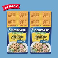 Low Sodium Albacore Tuna in Water 2.6 Oz Pack of 24