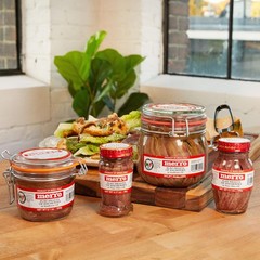 Merro Anchovy Fillets in Olive Oil 3.1 oz Glass Jar Hand Packed in Sicily