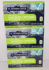 SMOKED OYSTERS IN COTTONSEED OIL, 3 Ounce Pack of 3