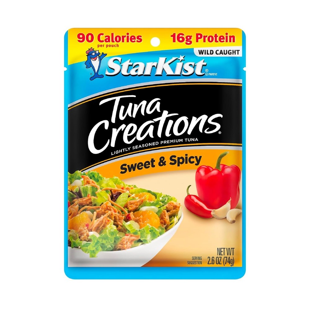 Tuna Creations Sweet and Spicy, 2.6 Oz Pouch (1 Pack) Ready to Eat Wild Caught T