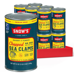 Wild Caught Chopped Clams Canned, 6.5 Oz Can (Pack of 12) – 5G Protein per Servi