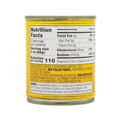 Natural Polar Canned Oysters, 8oz Pack of 12 – Sustainable Seafood Choice