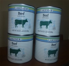 Lot 4 x 24oz Lakeside Canned Beef for Camping or Survival Beef Exp.2031