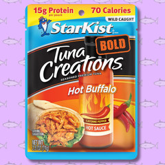 Tuna Creations BOLD Hot Buffalo, 2.6 Oz Pouch (1 Pack) Ready to Eat Wild Caught