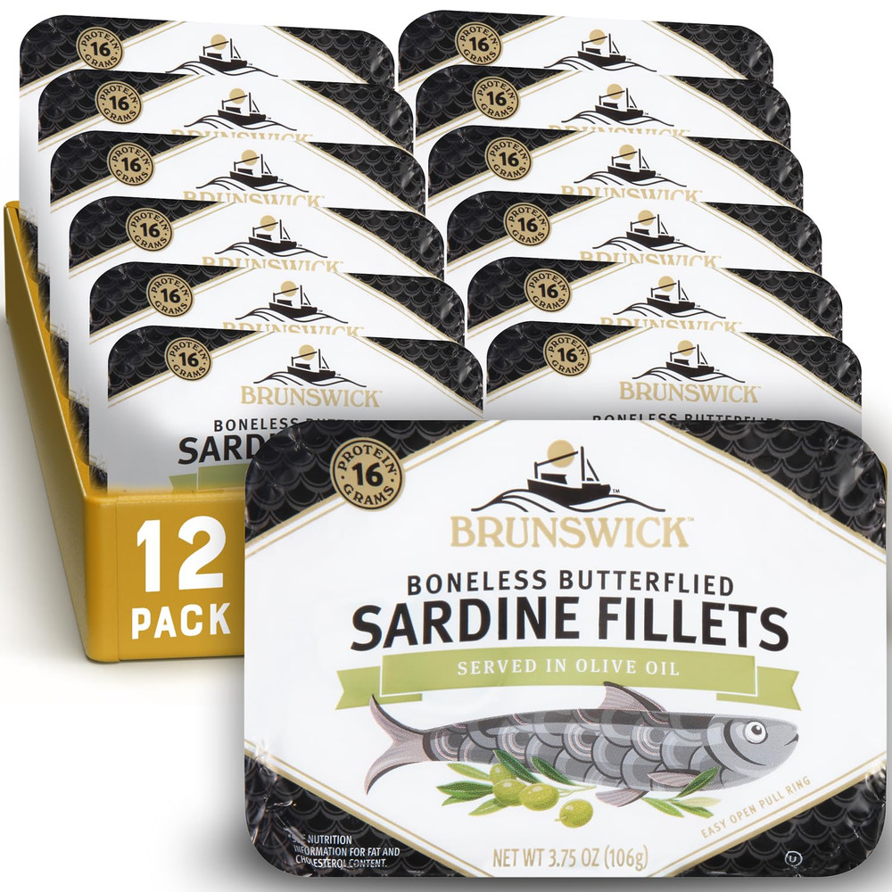 Sardines in Olive Oil, 3.75 Oz Can (Pack of 12) – Boneless Butterflie
