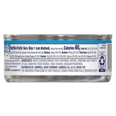 Canned chicken breast in water fully cooked