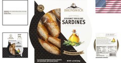 Wild Caught Gourmet Brisling Sardines in Extra Virgin Olive Oil, 4.23 oz Can