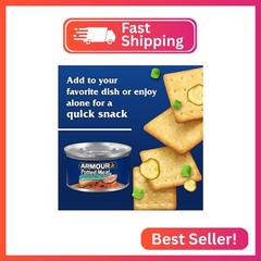 Armour Star Potted Meat, Ready to Eat Canned Meat, 10g Protein Per Serving, 3 oz