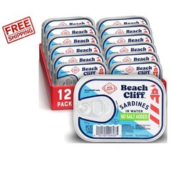 Wild Caught Canned Sardines – Keto Friendly, Ready-to-Eat 3.75 oz x 12