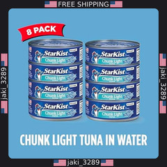 StarKist Chunk Light Tuna in Water, 8-Pack, 5 oz Cans, Wild Caught, Gluten Free