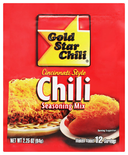 Gold Star Chili Spice Packet 2.25 oz (Pack of 20)