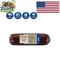 Ready-to-Eat Gluten Free Beef Summer Sausage, 8 Ounce – Hardwood Smoked Delight