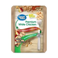 (3 pack) Great Value Premium White Chicken, Applewood Smoke, 2.6 oz Pouch