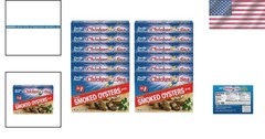 Nutritious Smoked Oysters – 24 Cans, 3.75 oz. each