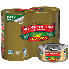 Genova Premium Yellowfin Tuna in Olive Oil, Wild Caught, Solid Light, 5 Oz. Can