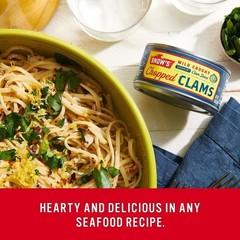 Wild-Caught Chopped Clams, 6.5 oz (Pack of 12) – 5g Protein, Sustainably Sourced