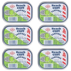 Beach Cliff Wild Caught Sardines, 3.75 oz Can (Pack of 12) Gluten Free
